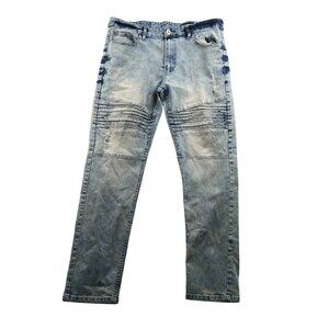 Southpole Mens Skinny Jeans Size 38x32 Blue Denim Light Wash Classic Rugged Y2K